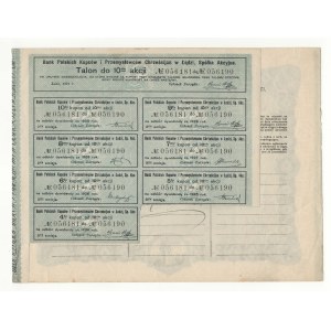 Bank of Polish Christian Merchants and Industrialists in Lodz, collective action 5,000 Polish marks (10 x 500 marks) 1921, Issue III