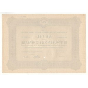 ZAR Aktiengesellschaft Industriewerke, action 1,000 Reichsmark 1942