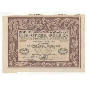 Instytut Wydawniczy Biblioteka Polska S.A., 500 marchi polacchi 1921, Emissione I