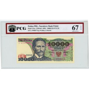 10.000 Oro 1987, Serie L, PCG 67 EPQ