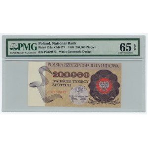 PLN 200.000 1989, série P 0200873, PMG 65 EPQ