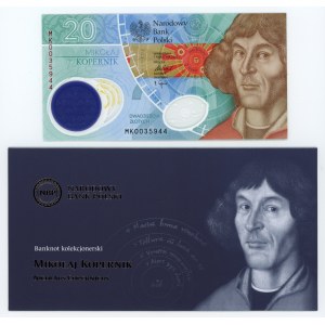 20 zlotých 2022, série MK, Mikuláš Koperník v pouzdře