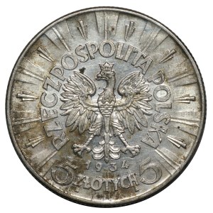 II RP, 5 zloty 1934, Józef Piłsudski