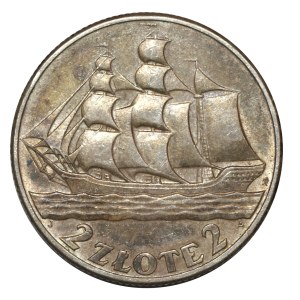 II RP, 2 zloty 1936, Nave a vela