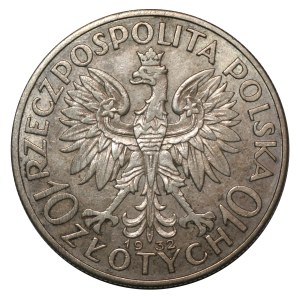II RP, 10 gold 1932 BZM Head of a woman