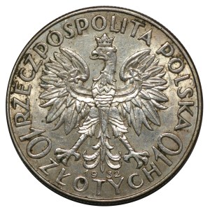 II RP, 10 gold 1932 BZM Head of a woman