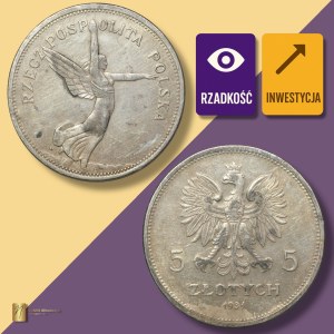 II RP, 5 zloty 1931 Nike - più raro