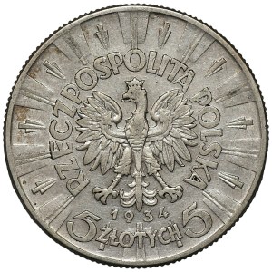II RP, 5 zloty 1934, Józef Piłsudski