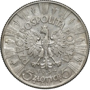II RP, 5 zloty 1934, Józef Piłsudski