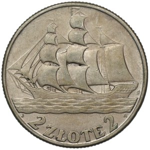 II RP, 2 gold 1936, Sailing ship
