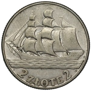 II RP, 2 gold 1936, Sailing ship