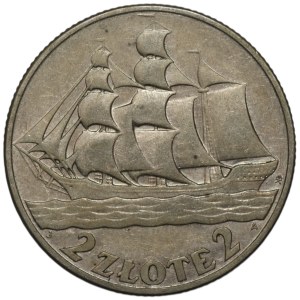 II RP, 2 zloty 1936, Nave a vela