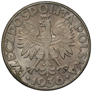 II RP, 2 zloty 1936, Nave a vela