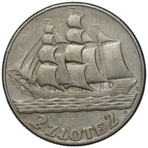 II RP, 2 zloty 1936, Nave a vela