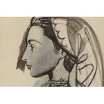 Pablo Picasso (1881 Málaga - 1973 Mougins), Ritratto di Jacqueline dalla serie Il flauto doppio, 1967