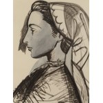 Pablo Picasso (1881 Málaga - 1973 Mougins), Ritratto di Jacqueline dalla serie Il flauto doppio, 1967