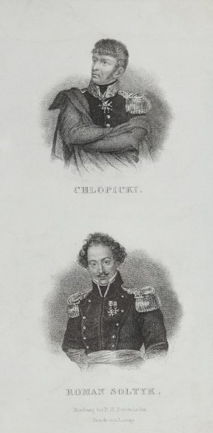 Carl MAYER, Dwa portrety przywódców powstania listopadowego: Józef CHŁOPICKI (1771-1854) i Romann SOŁTYK (1791-1843)