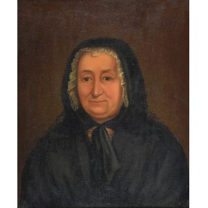Artysta niezidentyfikowany, Portret kobiety w czepcu, XIX
