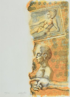 Jan LEBENSTEIN (1930-1999), Kompozycja z obrazem