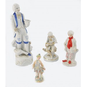 Zestaw czterech figurek porcelanowych - dobierany