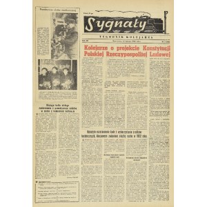 Sygnały - tygodnik kolejarza, rocznik 1952 we wspólnej oprawie