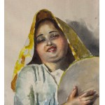 Arlando De Lisio, Young woman with a tambourine - Arlando De Lisio