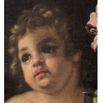 UNIDENTIFIED SIGNATURE, Allegory with a child, still life with flowers and fruit