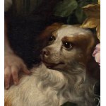 UNIDENTIFIED SIGNATURE, Allegory with a child, still life with flowers and fruit