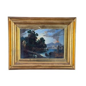 Naples with the eruption of Vesuvius