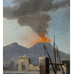 Naples with the eruption of Vesuvius