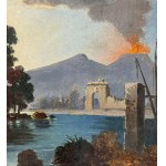 Naples with the eruption of Vesuvius