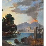 Naples with the eruption of Vesuvius