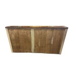 Elegant veneered and inlaid chest of drawers with geometric motifs