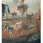 Landscape with figures and livestock