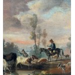 Landscape with figures and livestock