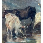 Landscape with figures and livestock