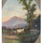 Landscape with a peasant woman and her flock