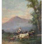 Landscape with a peasant woman and her flock