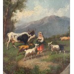 Landscape with a peasant woman and her flock