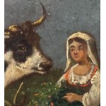 Landscape with a peasant woman and her flock