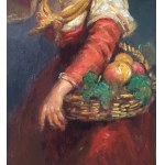 UNIDENTIFIED SIGNATURE, Portrait of a Woman with a Basket of Fruit
