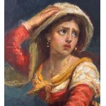 UNIDENTIFIED SIGNATURE, Portrait of a Woman with a Basket of Fruit