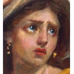 UNIDENTIFIED SIGNATURE, Portrait of a Woman with a Basket of Fruit