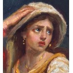 UNIDENTIFIED SIGNATURE, Portrait of a Woman with a Basket of Fruit