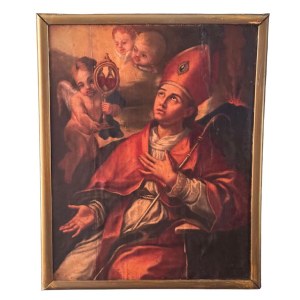 ANONIMO, Saint Januarius with cherubs and ampulla