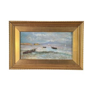 Oscar Ricciardi, Neapolitan seascape - Oscar Ricciardi
