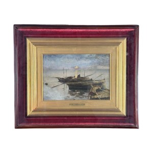 G. Villani, Seascape view with boats - G. Villani