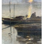 G. Villani, Seascape view with boats - G. Villani