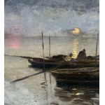 G. Villani, Seascape view with boats - G. Villani