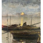 G. Villani, Seascape view with boats - G. Villani